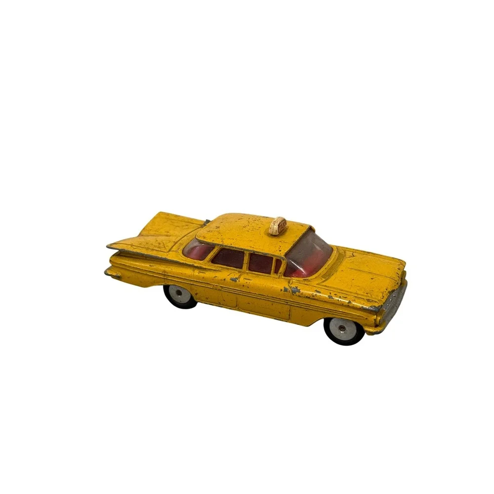 VTG Corgi Toys Chevrolet Impala Taxi Cab Yellow Diecast Car Made in GT Britain